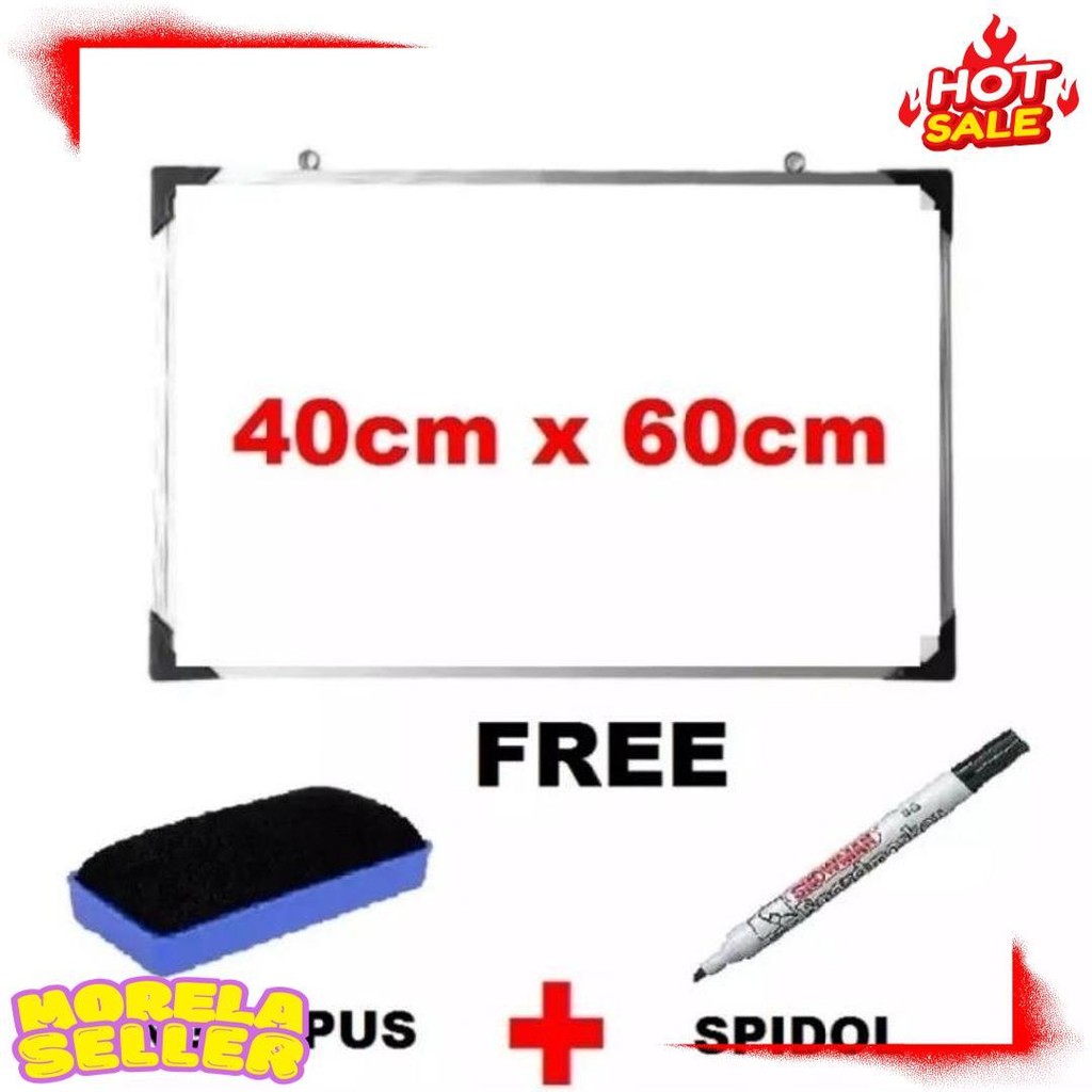 

Papan Tulis Whiteboard 40 X 60 Cm Gratis Spidol Dan Penghapus List Alumunium Terlaris Diskon Setengah Harga