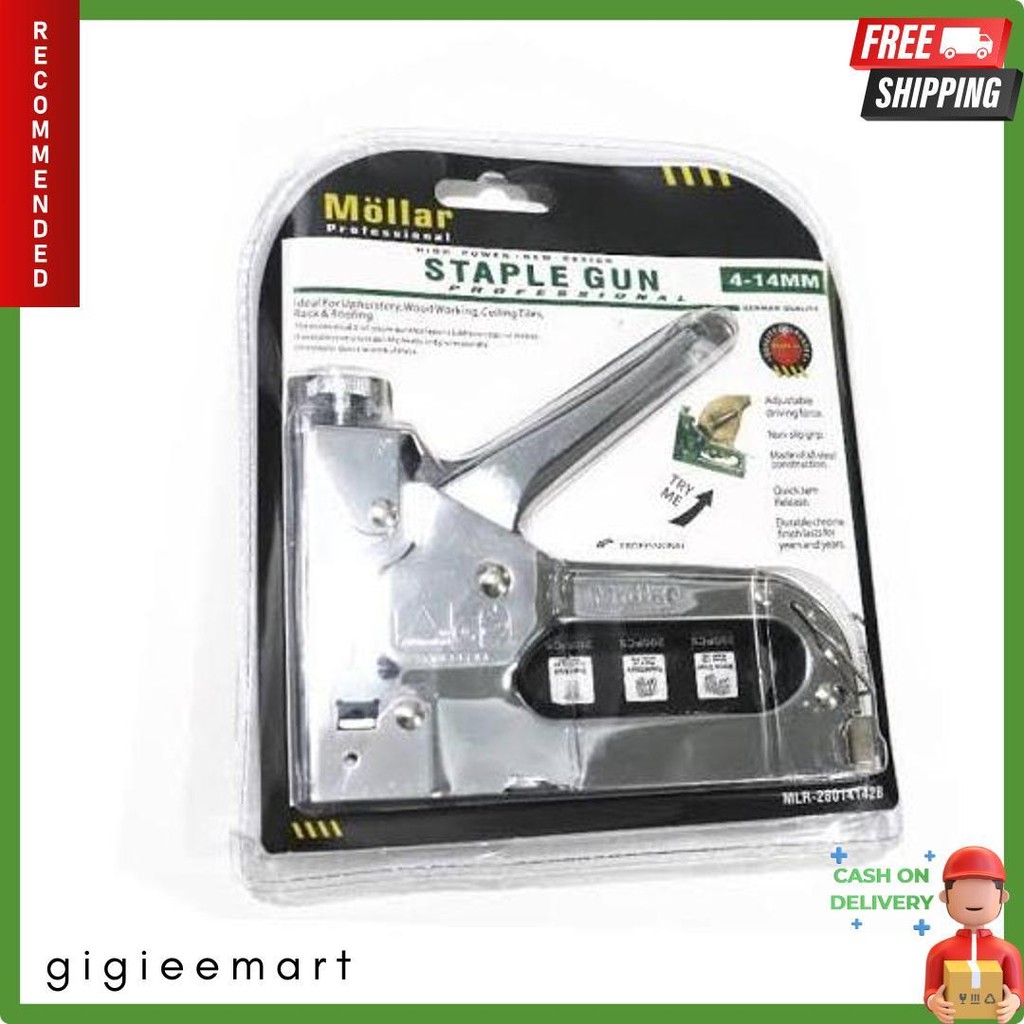 

Gun Tacker Alat Staples Dan Paku Tembak 3In1 / Staple Gun Mollar 4-14Mm / Stapler Tembak Manual Terlaris! Produk Ini Banyak Dicari