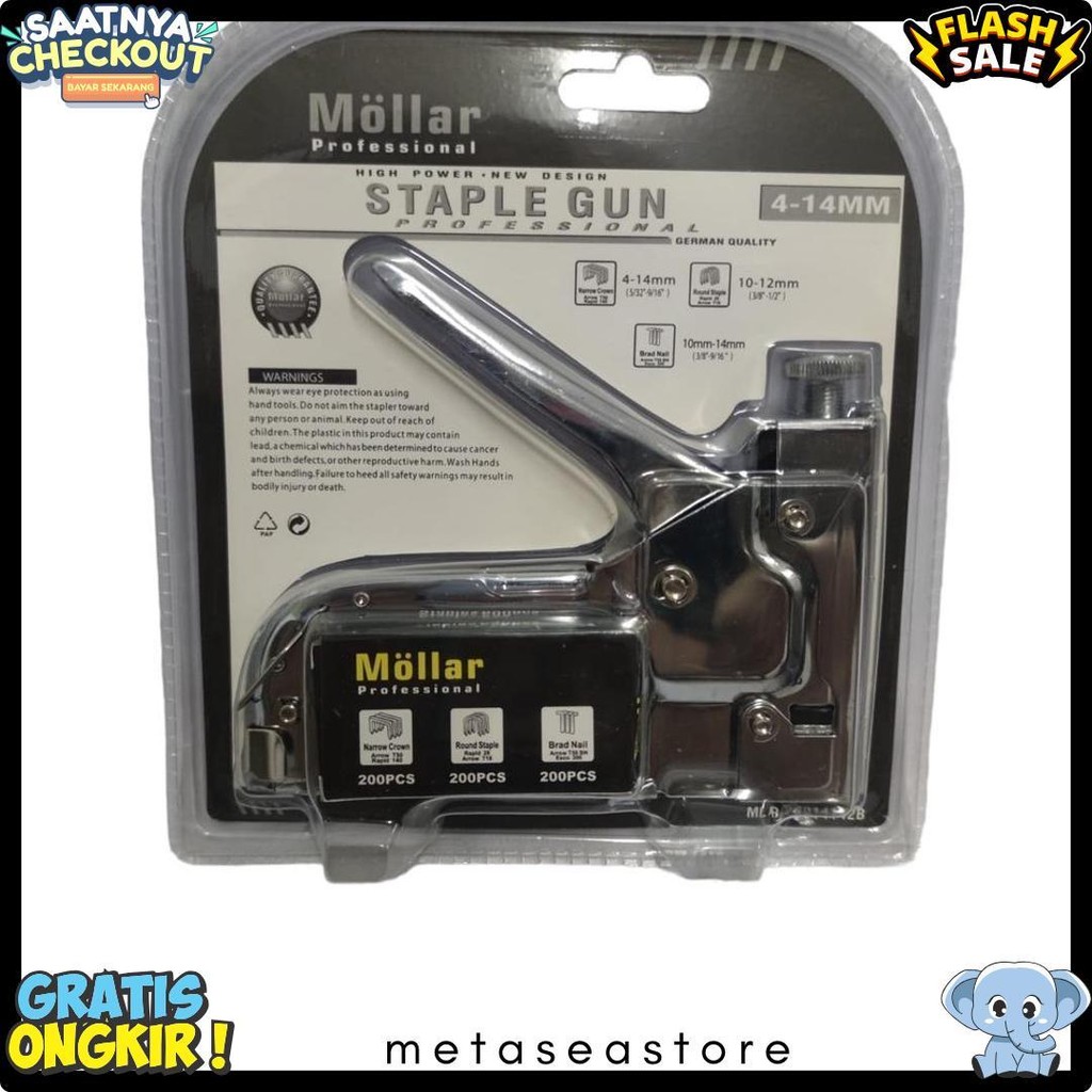 

Gun Tacker Alat Staples Dan Paku Tembak 3In1 / Staple Gun Mollar 4-14Mm / Stapler Tembak Manual Terlaris! Produk Ini Banyak Dicari