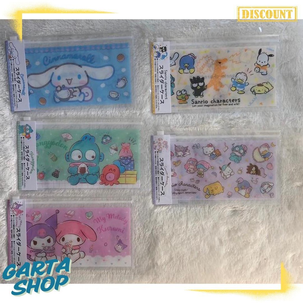 

Slider Pouch My Melody Dan Kuromi Hangyodon Cinnamoroll Sanrio Characters Sanrio Original Japan Diskon Setengah Harga