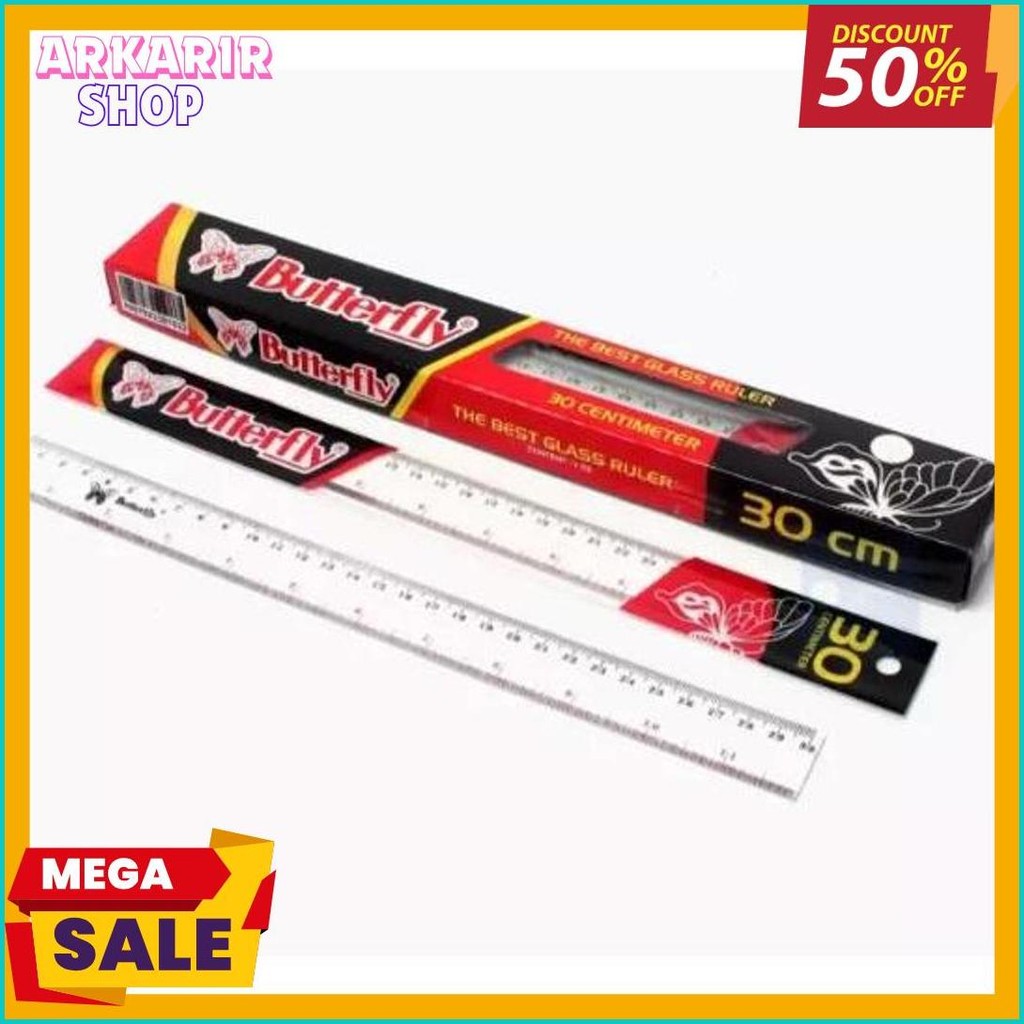

Penggaris Butterfly 30Cm / Mistar Plastik Butterfly (12Pcs) Flash Sale! Diskon Hingga 70%