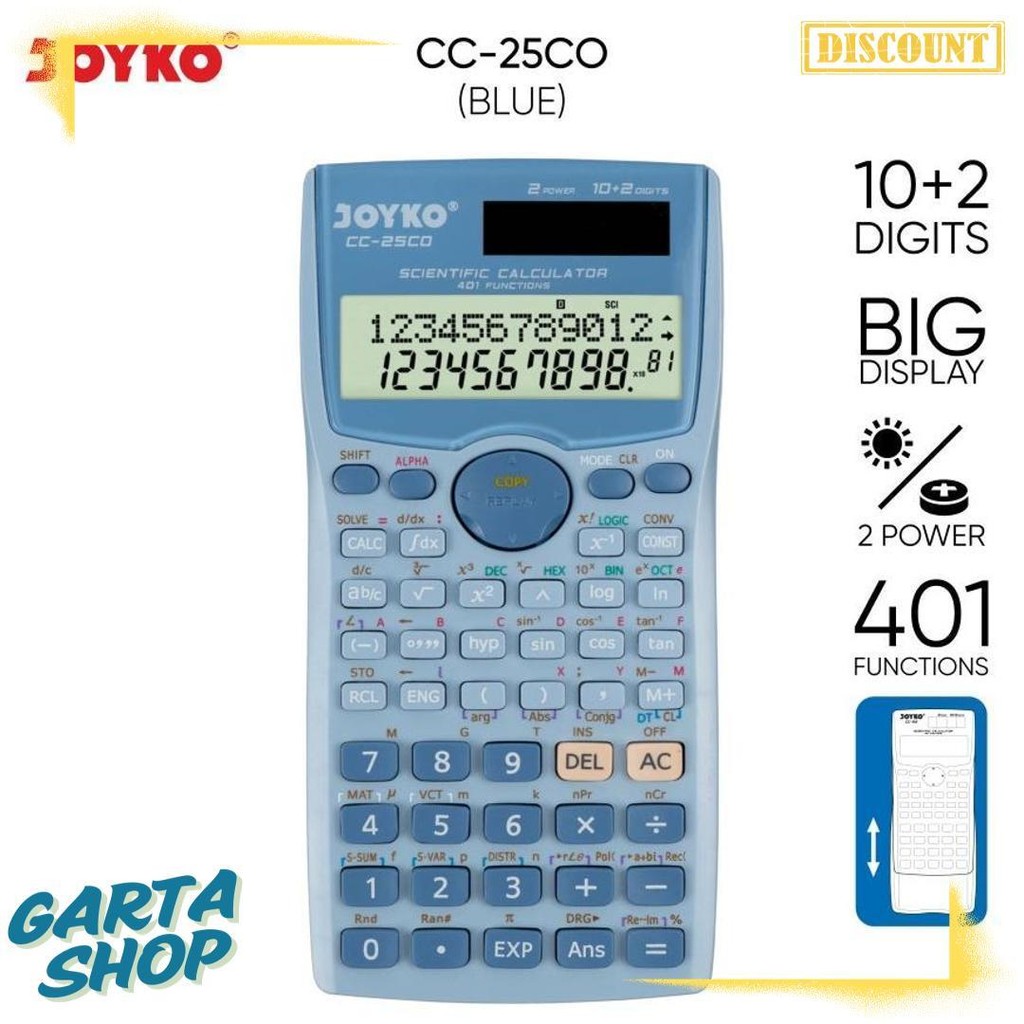 

Joyko Cc-25Co ~ Kalkulator Sekolah Scientific Calculator Color Cc25Co Kuliah Diskon Setengah Harga