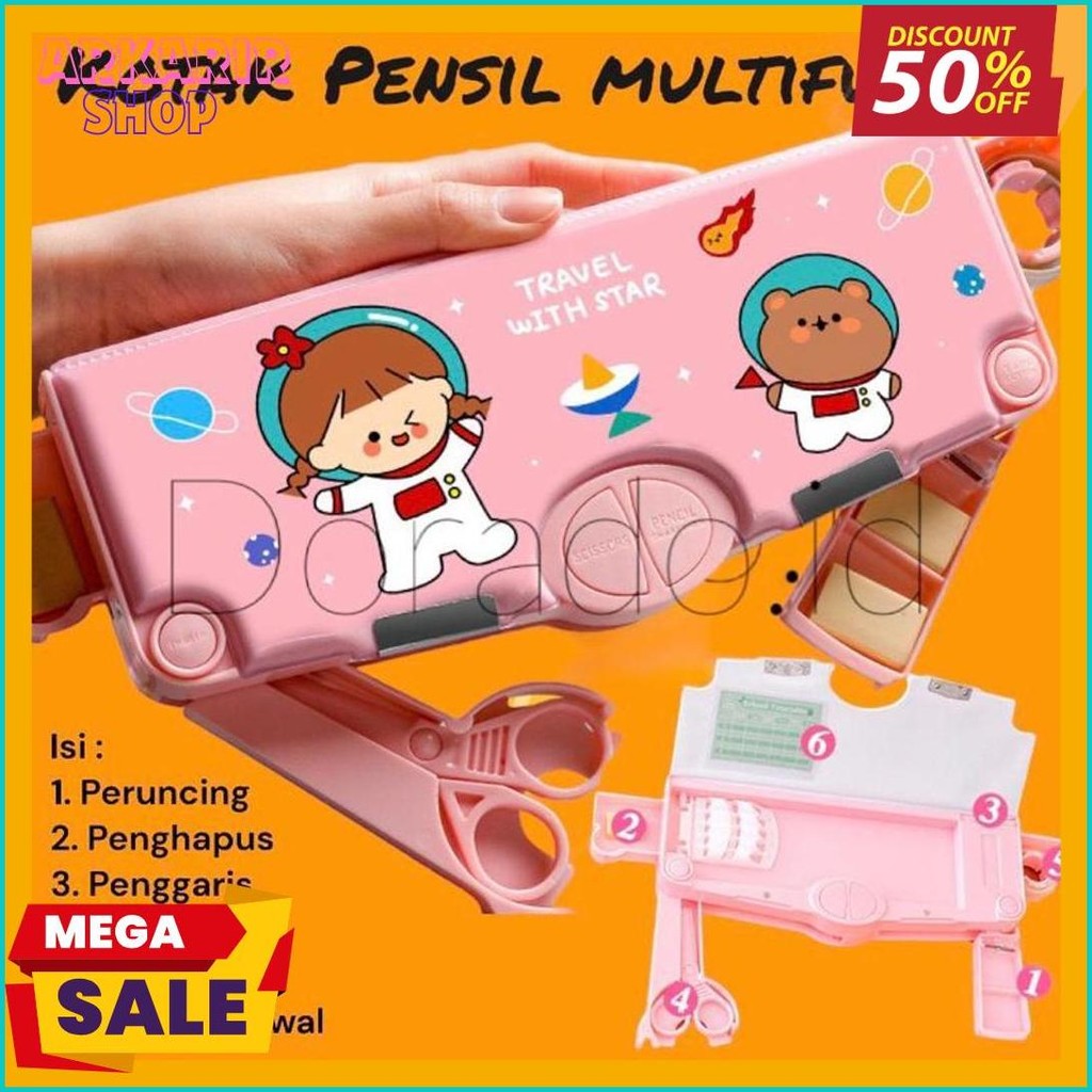 

Kotak Pensil Multifungsi Lengkap Peruncing Gunting Isolasi Penghapus Penggaris Flash Sale! Diskon Hingga 70%