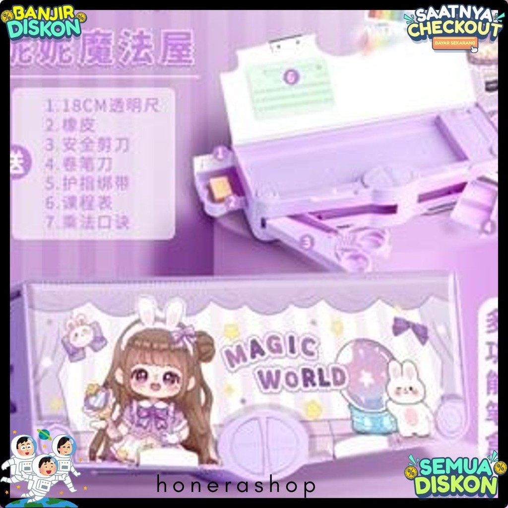 

Tempat Pensil Multifungsi Motif Unicorn / Dinosaurus / Astronot Untuk Anak Tk/Kotak Pensil Pola Kartun Lapisan Ganda Tunggal Dengan Rautan Kapasitas Terlengkap Dan Termurah
