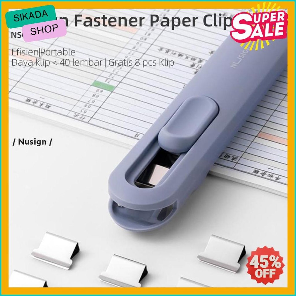 

Nusign Fastener / Binder Clip / Penjepit Kertas Otomatis Gratis 8 Buah Clip Ns085 Flash Sale! Diskon Hingga 70%