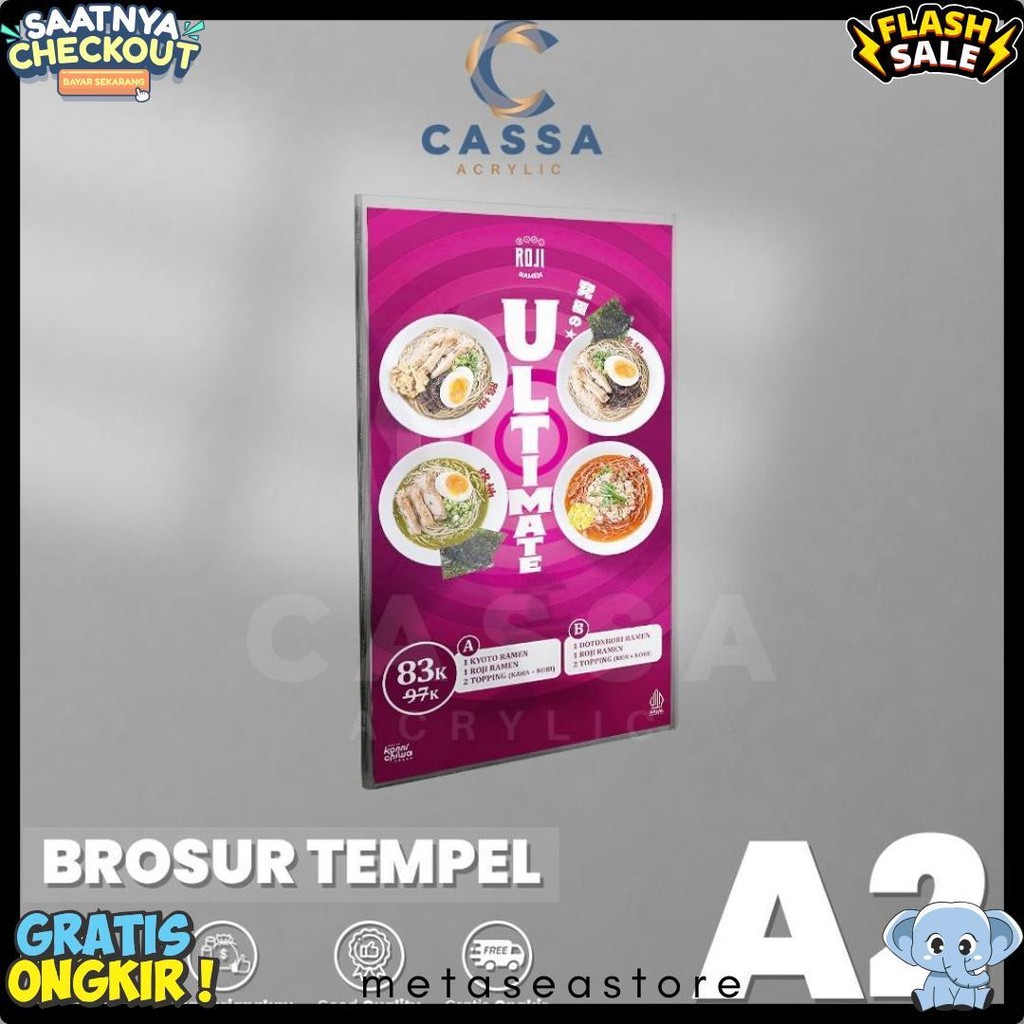 

Tempat Brosur Tempel / Sign Holder Acrylic / Akrilik Dinding A2 Terlengkap Dan Termurah