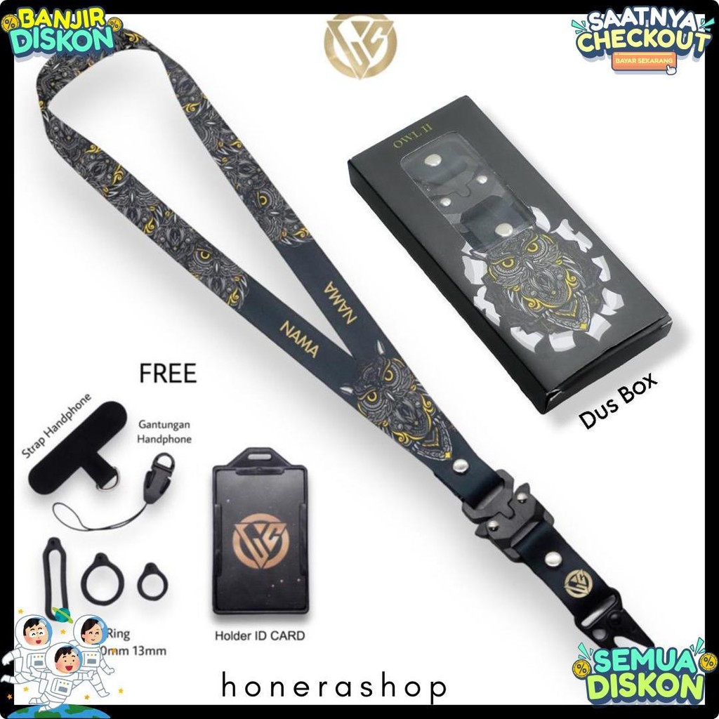 

Lanyard Craft Custom Nama Special Edition Owl Series V2 Diskon