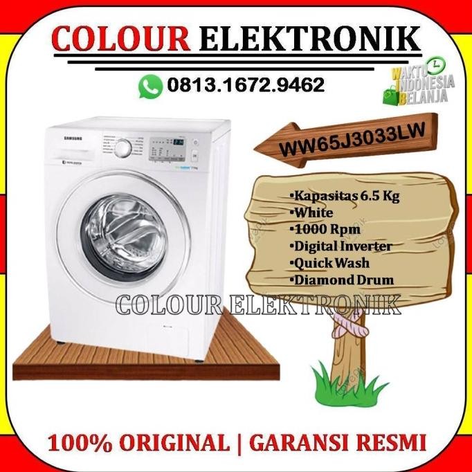 Murah SAMSUNG WW65J3033LW Mesin Cuci Front Loading 6.5 Kg | WW65 | WW65J3033 Non COD