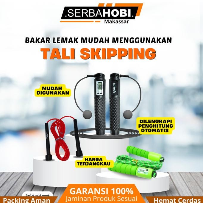 ><><><] Tali Skipping Olahraga / Tali Skipping Tebal / Skipping Rope / Tali Skipping Dengan Penghitu