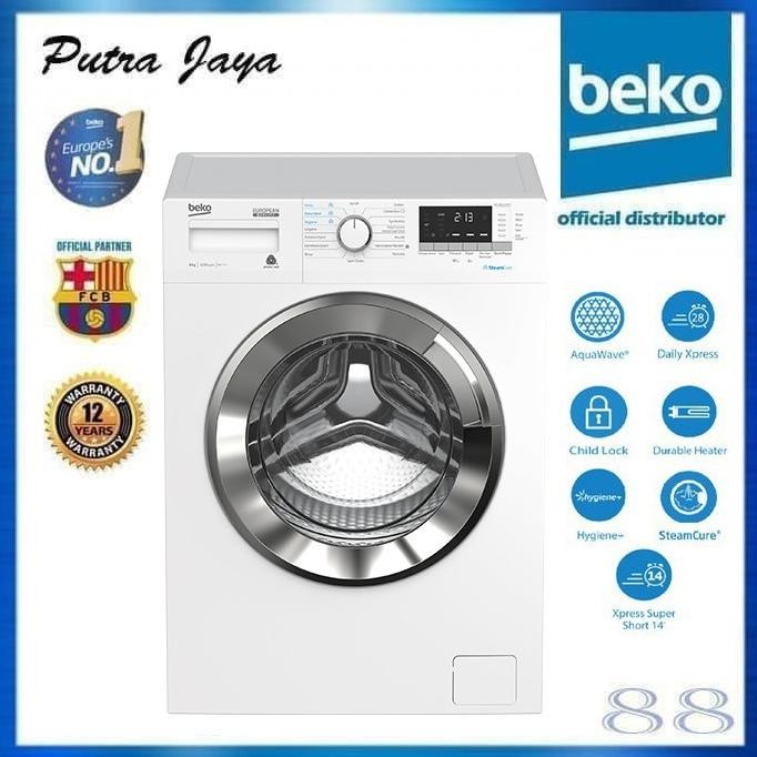 Murah Beko Mesin Cuci Front Loading 8 Kg WCV 8612 X0ST - WCV 8612 X0ST Non COD