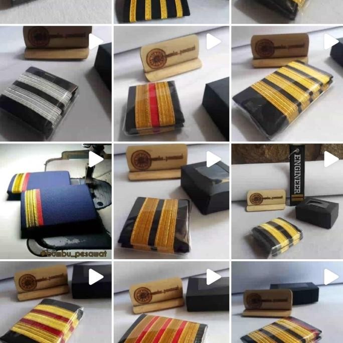 Laris Custom Epaulette Atau Bar Pangkat Pilot Engineer Mechanic