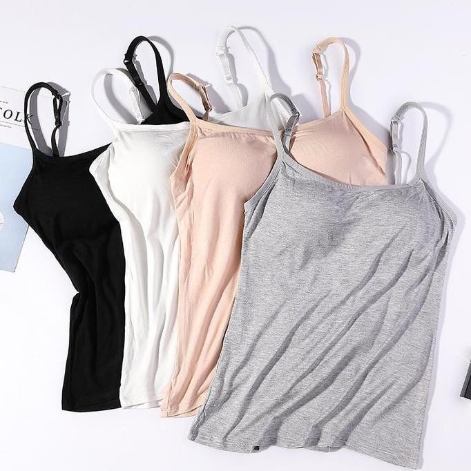 Sale Khaebr211 Tank Top Bra Big Size Jumbo Tanktop Singlet Panjang Wanita Tali Adjustable Olahraga Y