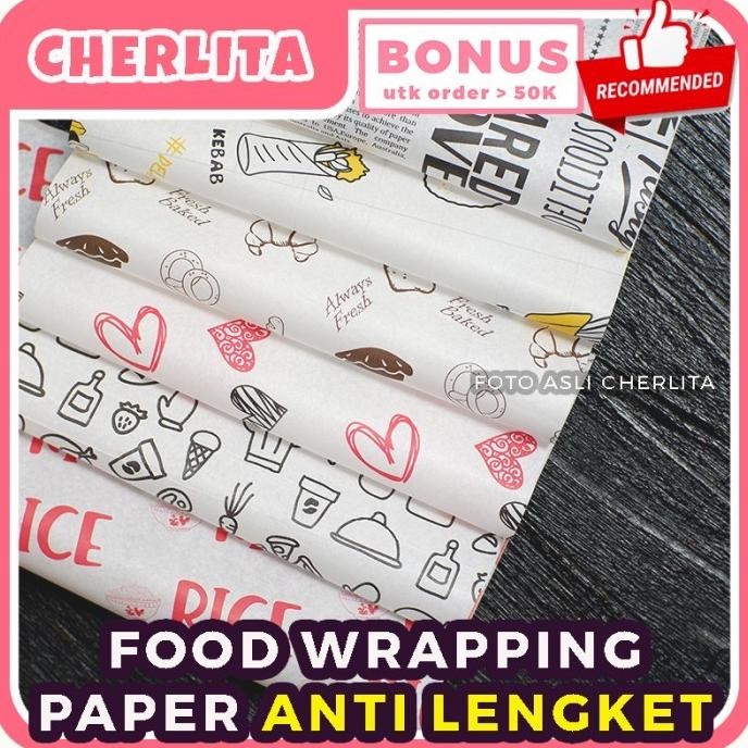 (Good) Kertas Nasi Motif Food Wrapper Laminasi Foodgrade Premium