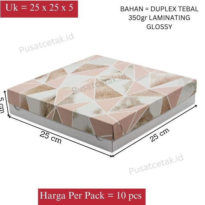

(Good) Kotak serbaguna / box / dus 25 x 25 x 5 Granite untuk Roti, Kue, Donat