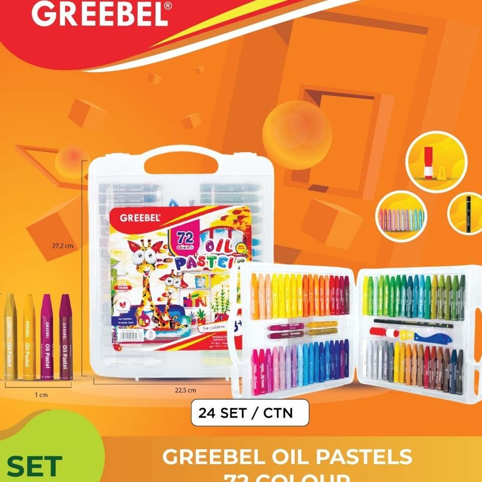 

Crayon Greebel 72 Warna / Oil Pastel Greebel 72 Warna