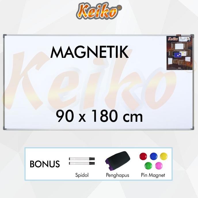 

NEW Papan Tulis Whiteboard Gantung Magnet Single Face Keiko 90 x 180 cm