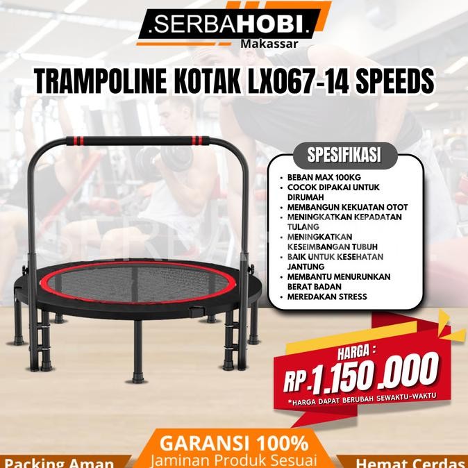 Ready...Ready...Ready...] Trampolin Kotak Speeds / Trampolin Trampoline Bulat Alat Olahraga Lompat J