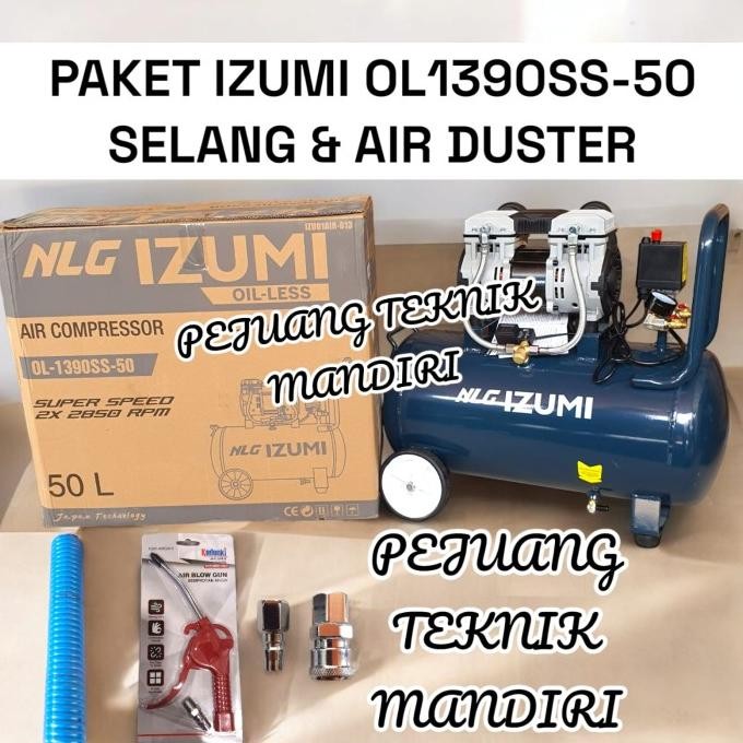 KOMPRESOR ANGIN OILLESS IZUMI OL1390SS-50 / COMPRESSOR IZUMI OL 1390 Siap Kirim