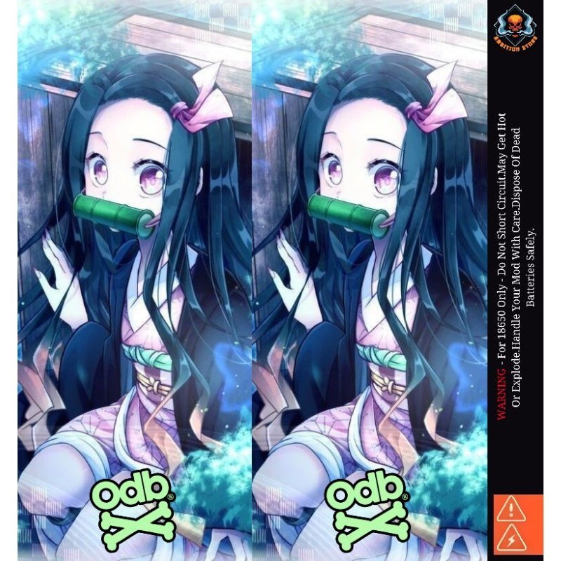 

*PromoGet2* Ambitionstore Stiker Wrap Baterai 18650 Nezuko V1 Series Pelindung Dan Penghias Untuk Segala Merek 37 Stiker Garskin HP/Case Custom COD