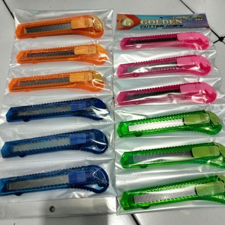 

(Isi 12 Pcs) Pisau Cutter Bening Warna/Pisau Cutter Bening Warna Besar