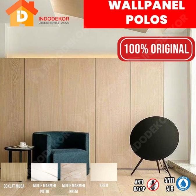 Wallpanel Polos WPC/ Wall Panel Polos PVC/ Wallboard Dinding 3.0 Meter x 40 Cm