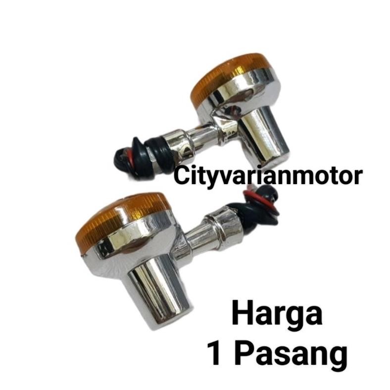 Lampu Sein Motor Klasik Sen Sein Bulat Bohlam Sein Klasik