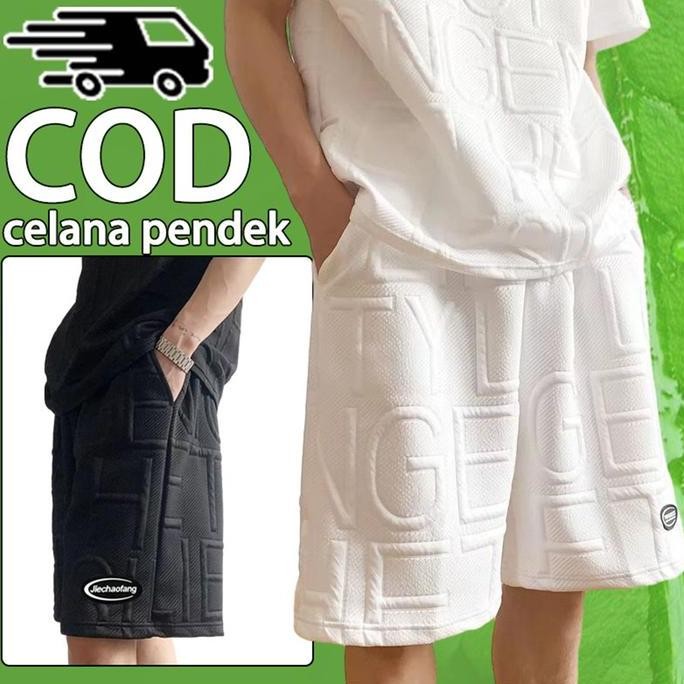 Laris Celana Pendek Pria Korean Style 2023 New Celana Oversize Pendek Pria Musim Panas Celana Traini