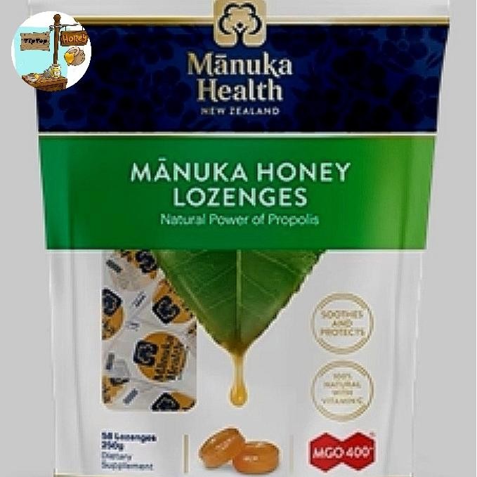 

Manuka Health MGO 400 Manuka Honey Propolis drops 58 pcs permen madu PRA