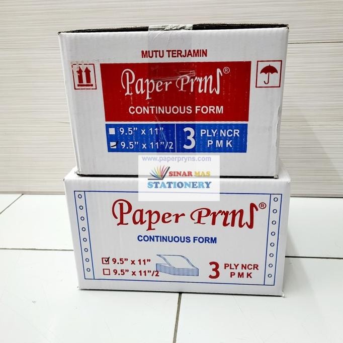 

NEW Kertas Continuous Form/ Kertas Komputer Paper Prins 9 1/2 11" 3 Play