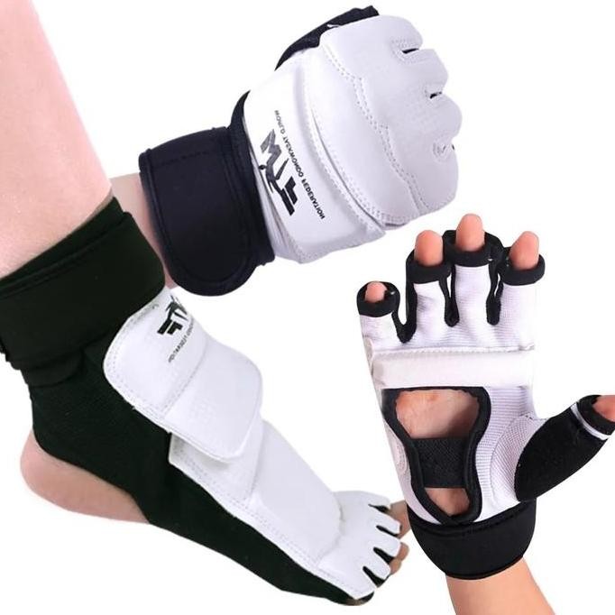 Sarung Tangan Taekwondo / Pelindung Kaki Taekwondo / Pelindung Kaki Tangan Taekwondo / Sarung Tangan