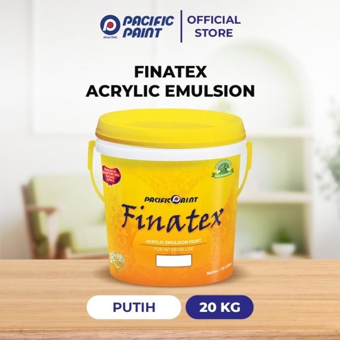 Finatex Acrylic Emulsion-Cat Dinding Interior- PUTIH-20kg