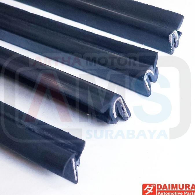 (Good) Karet List Lis Pelipit Kaca Pintu Samping Mobil Pickup Box Truck Karet Weather Strip Pelipit 
