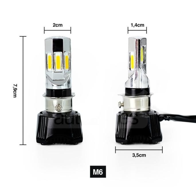LAMPU LED 6 SISI LUMINOS LED M6 ECO 9 UNIVERSAL SEMUA MOTOR BERGARANSI