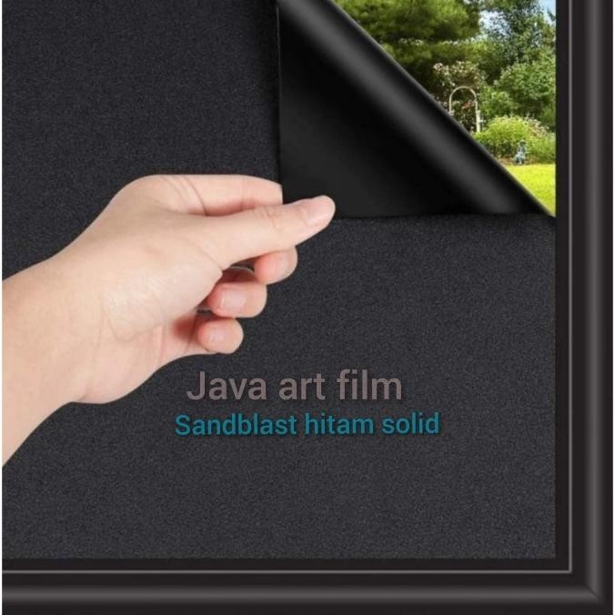(Good) sticker kaca/stiker sandblast hitam/stiker kaca 100% solid