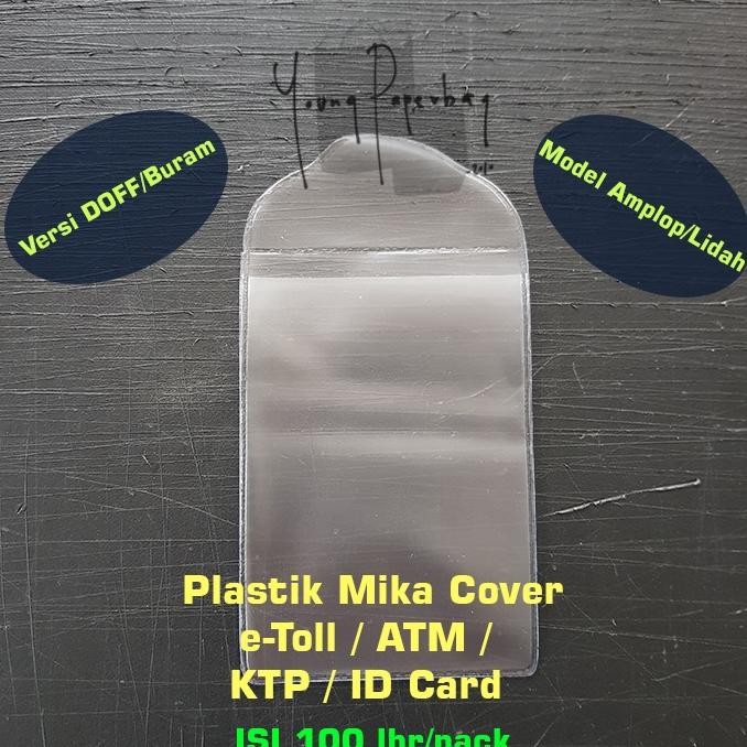 

ghs-55 Plastik E-Toll Mika / Cover DOFF Lidah Kartu eToll / ATM / KTP / ID CARD 6x11 (1 PACK ISI 100) Murah