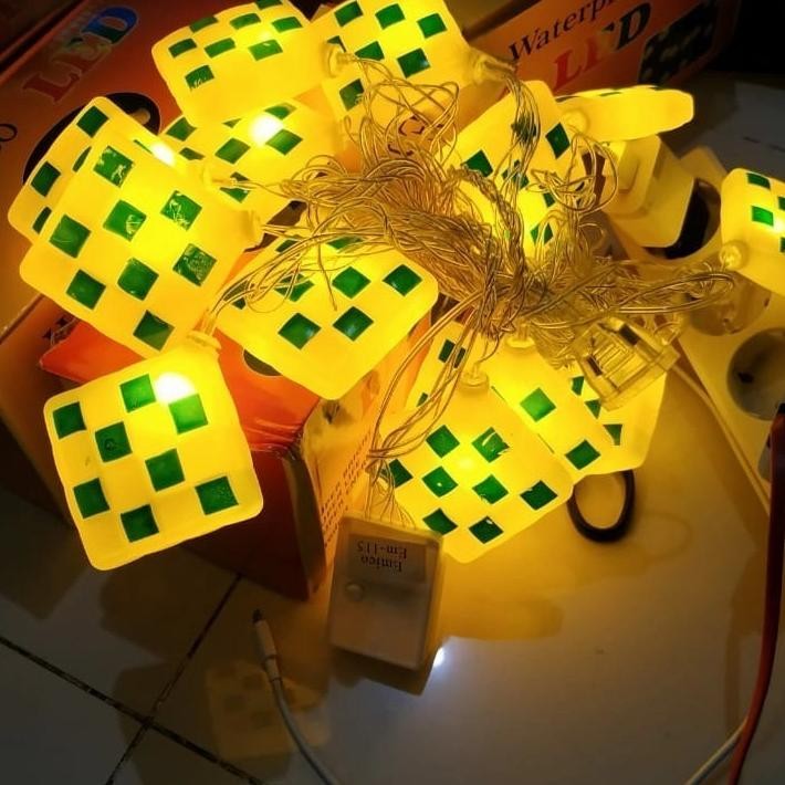 gfd-12 Lampu Hias Tumblr / Lampu Led Ketupat / lampu hias lebaran / lampu hias ketupat Original