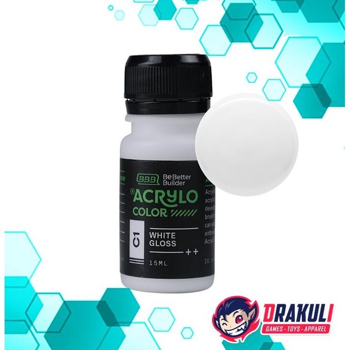 

Promo Acrylo Color Paint for Model Kit - White Gloss C1 COD