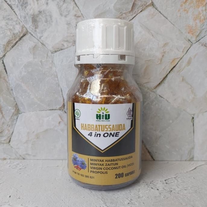 

HIU Habbatussauda 4 in 1 One isi 200 Kapsul NUG