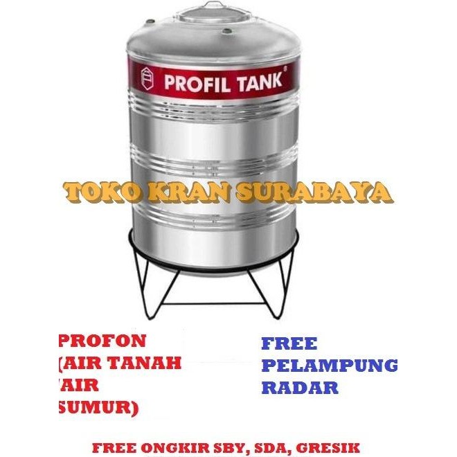 %%%%] Tangki Air / Tandon Toren Stainless Profil Tank PROFON tipe PS-2000