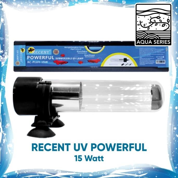 LAMPU UV KOLAM IKAN AQUARIUM RECENT 15W 15 WATT POWERFULL PROFESSIONAL ORIGINAL DAN TERPERCAYA
