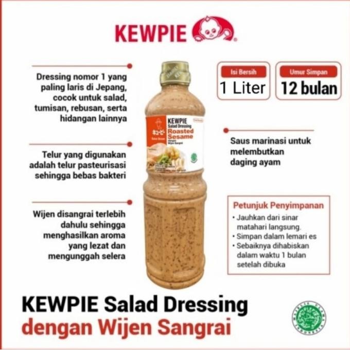 

Kewpie Salad Dressing Roasted Sesame/Wijen Sangrai - 1 Liter murah