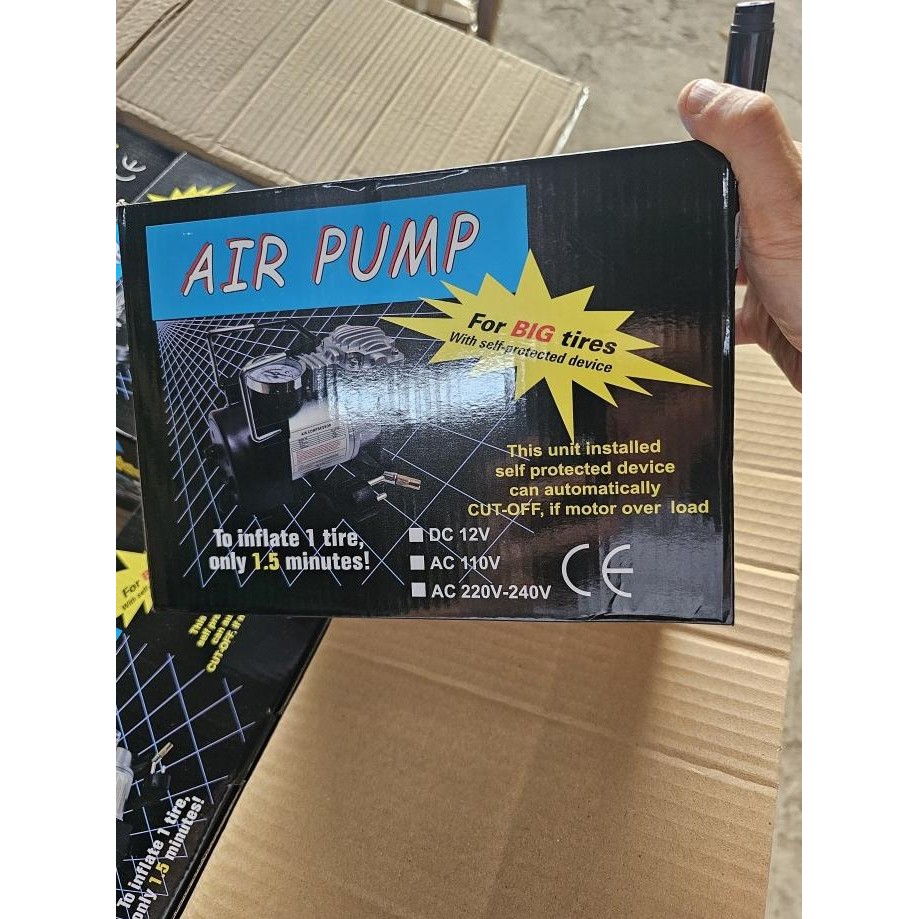Pompa Angin Ban Air Pump Ac 220V - 240V Tire Inflator Inflate Mobil Car Ball Sepeda Motor Electric E