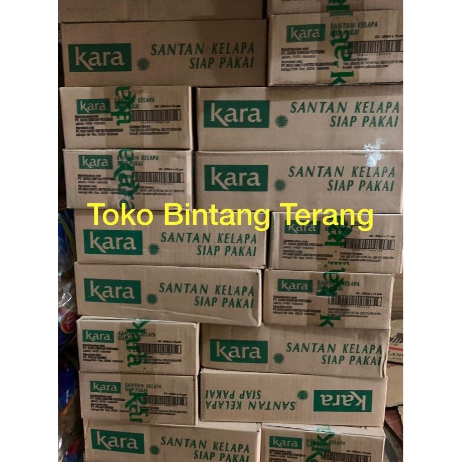 

Santan Kelapa Kara 200 ml x 10 pcs 1 Dus Karton isi 10 kotak / 10 pax murah