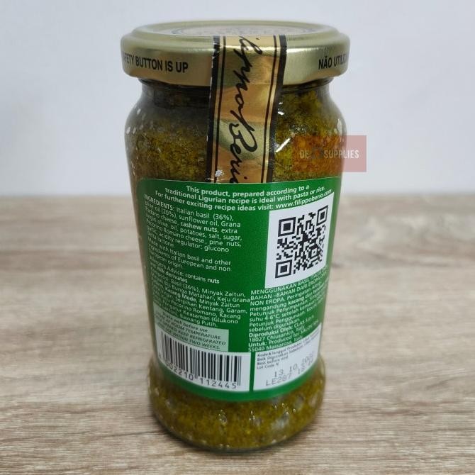 

Filippo Berio Classic Pesto 190gr - Saus Pasta Spagheti Pesto Basil murah