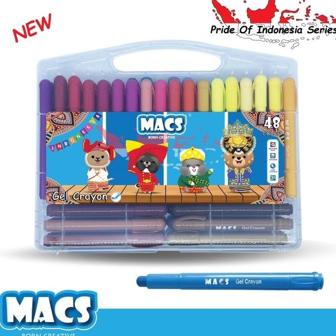 

Krayon Macs Silky Gel Crayon 12 / 24 Color/ Warna