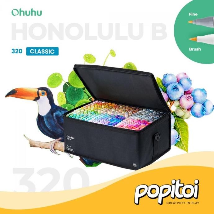 

Ohuhu Honolulu B 48 72 104 120 216 320 Alcohol Art Marker Color Dual Tip Brush And Fine Alcohol Water Color Acrylic Art Marker Spidol Warna Gambar Manga Anime Alkohol