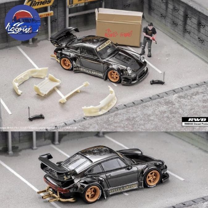 Star Model 1/64 RWB 930 GT Wing Chrome Stella Artois