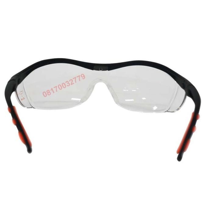 Kacamata Safety Glasses Cig Platu Hitam Abu Abu & Clear Anzi Z87.1 New Stok