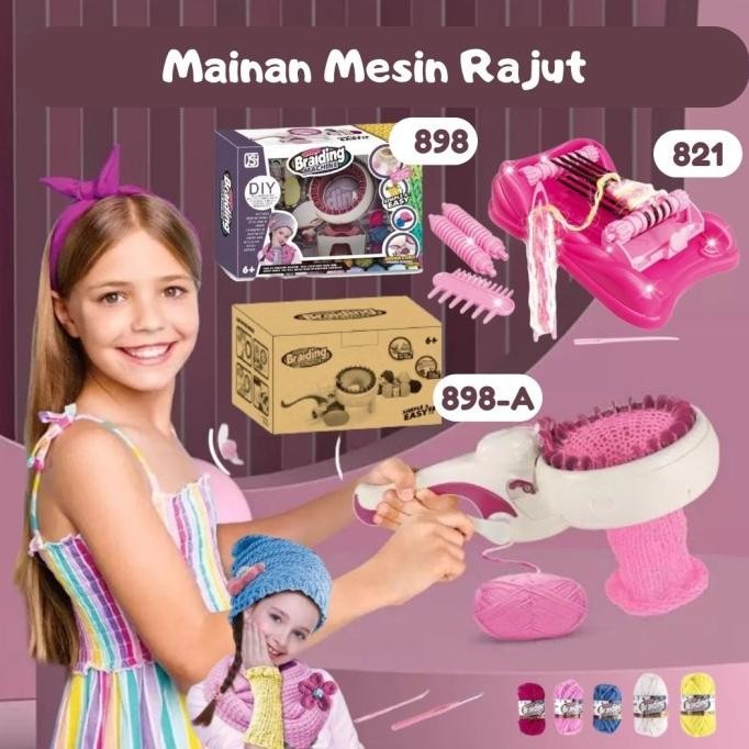 Mainan DIY Mesin Rajut Anak Mesin Tenun Kalung Gelang Ikat Rambut Anak murah