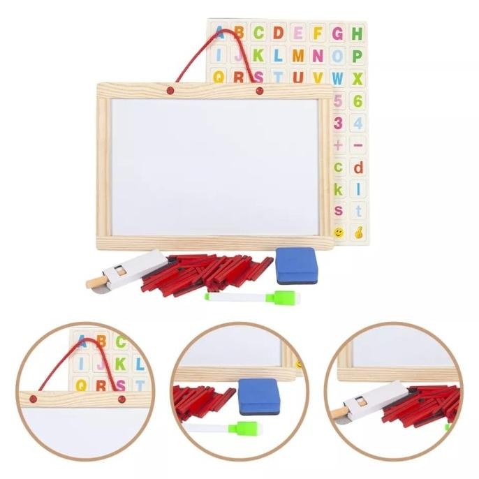 

Papan Tulis Dua Sisi Magnetic Counting Rod murah